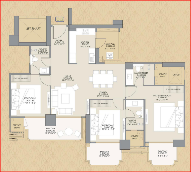 3BHK Plan